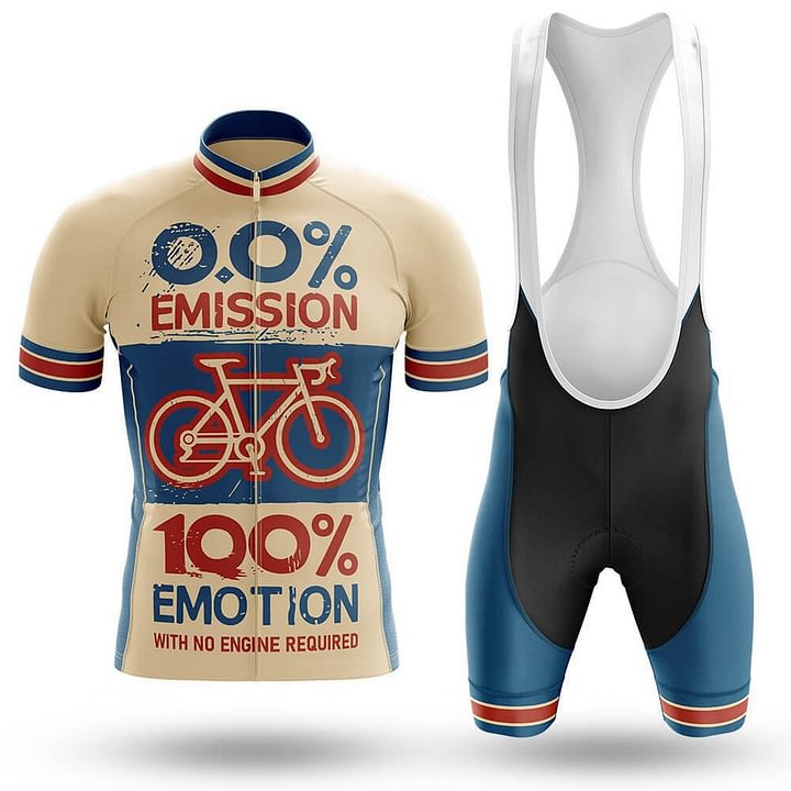 100 Percent Emotion men's cycling kit with retro road bike graphic